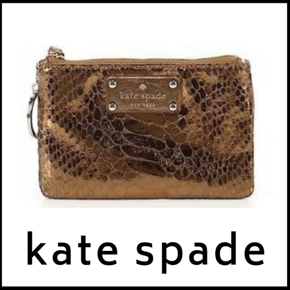 KATE SPADE Metallic Gold Coin Purse - Picture 2 of 3